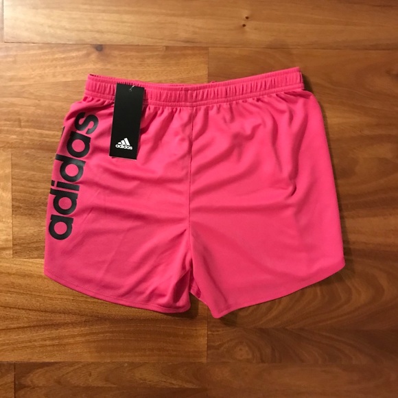 girls pink adidas shorts